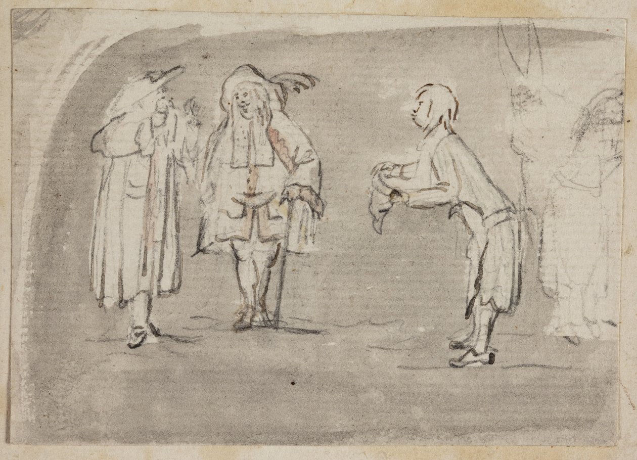 Scener fra Ludvig Holbergs "Masquerade" av Peter Cramer
