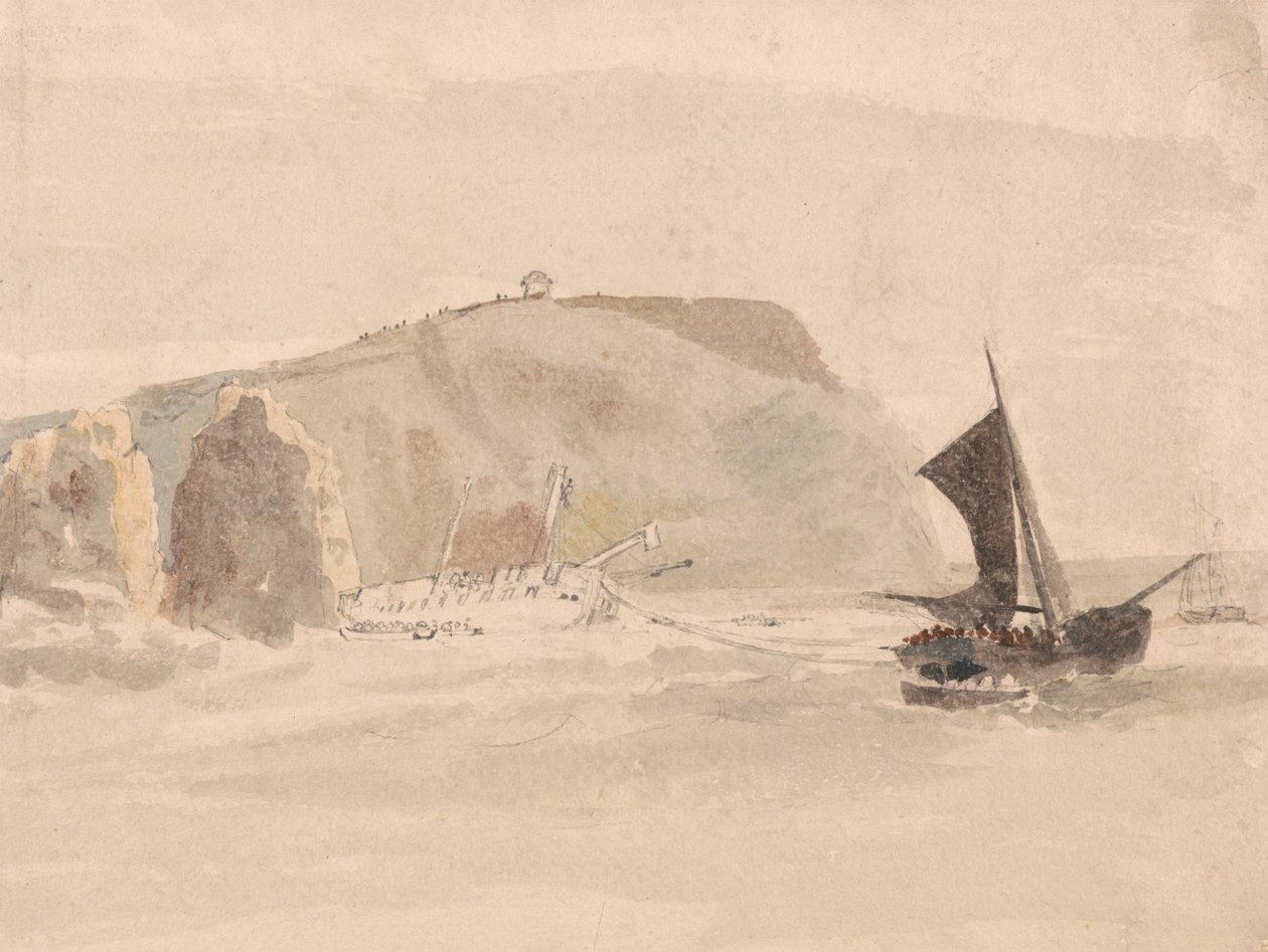 Forlis utenfor Needles, Isle of Wight av Peter DeWint