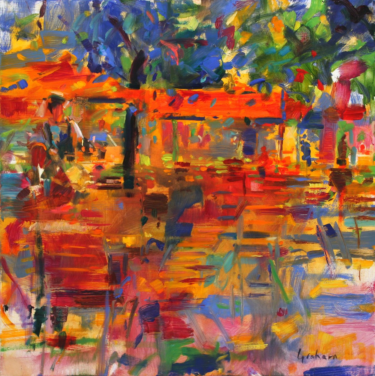 Fallende løv, Paris av Peter Graham (Contemporary)