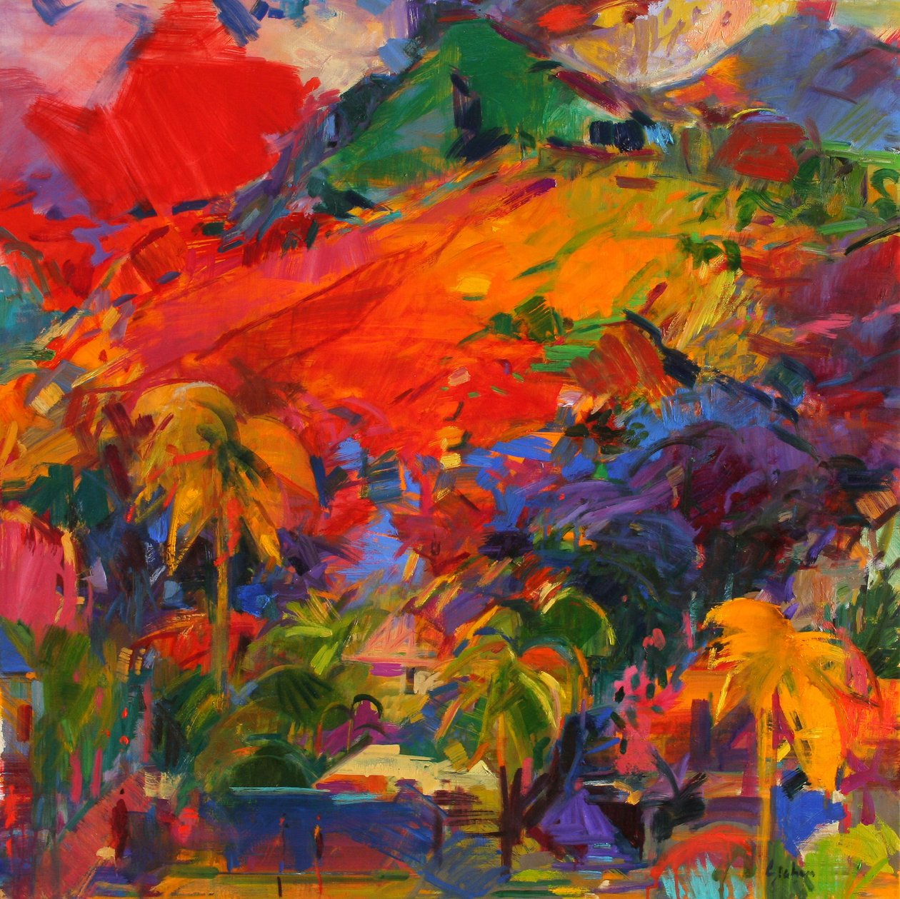 Polynesisk landskap, 2011 av Peter Graham (Contemporary)