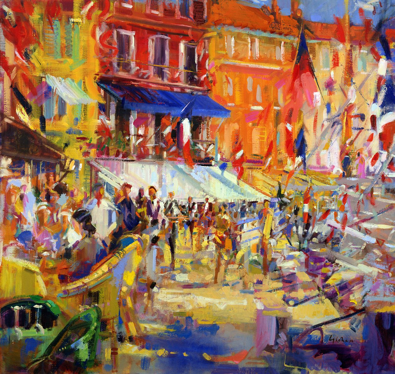 Port Promenade, Saint-Tropez av Peter Graham (Contemporary)