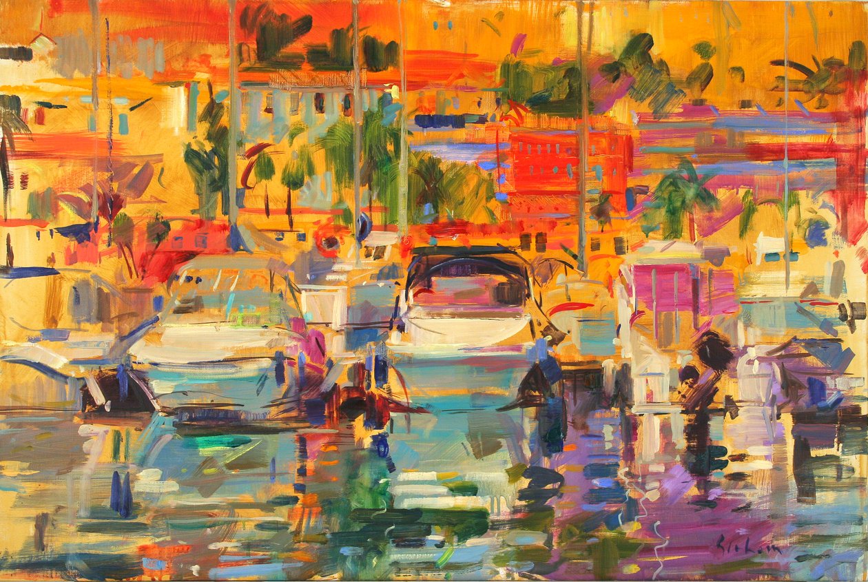 Riviera Harbour Sun av Peter Graham (Contemporary)
