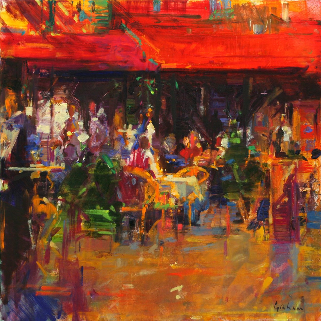 Bord på Villefranche av Peter Graham (Contemporary)