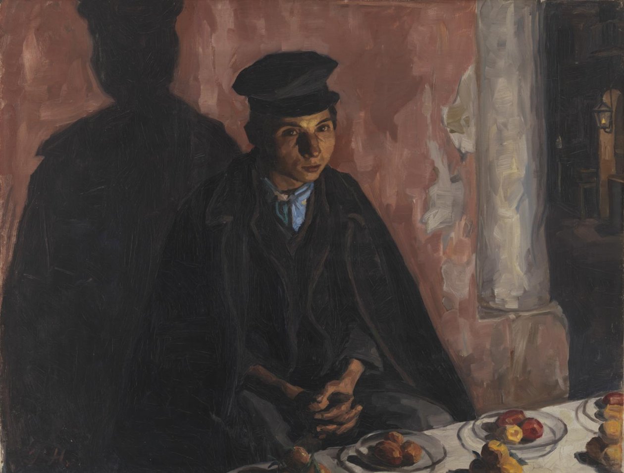 En gutt som selger frukt. Napoli av Peter Hansen
