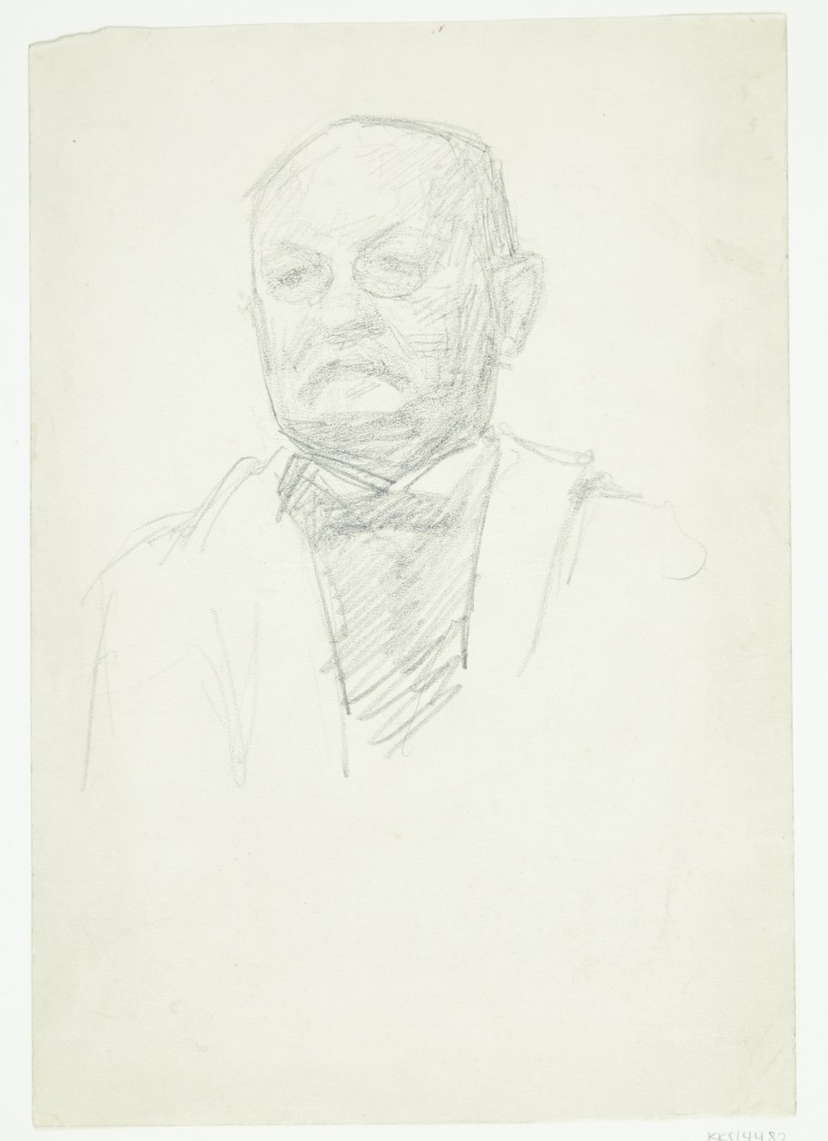 Portrett av maleren Kristian Zahrtman. Bystebilde av Peter Hansen