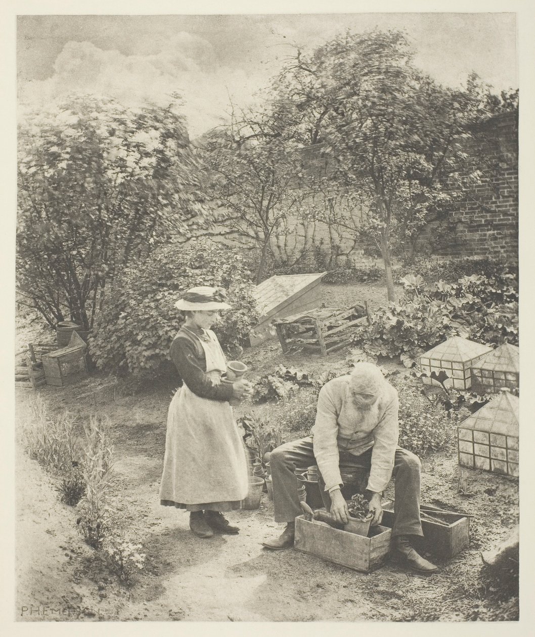 A Garden End (Suffolk) av Peter Henry Emerson