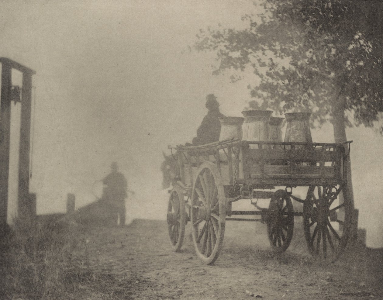 På fergen – en tåkete morgen av Peter Henry Emerson