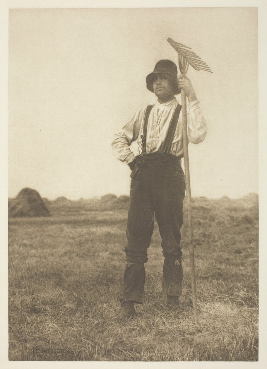 Hømaker med rake (Norfolk) av Peter Henry Emerson