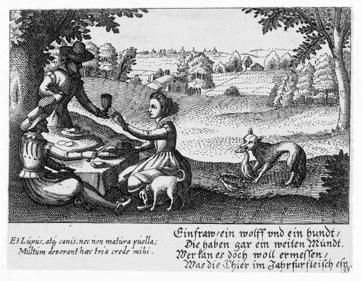 En piknik, ca. 1650 av Peter I Rollos