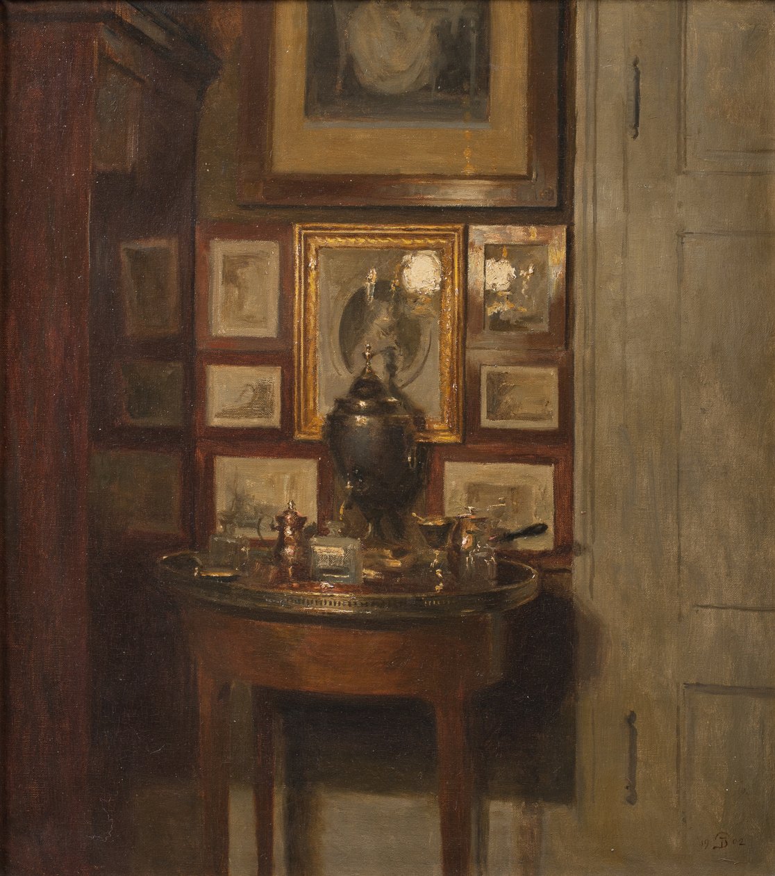 Interiør med en samovar. Kveld av Peter Vilhelm Ilsted