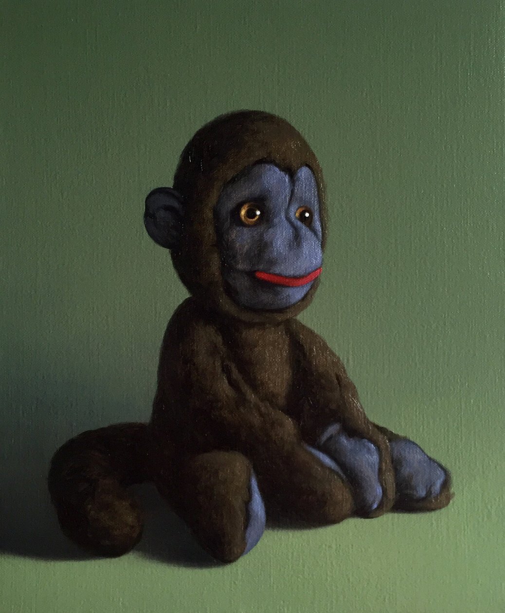Brown Monkey on Green, 2016 av Peter Jones
