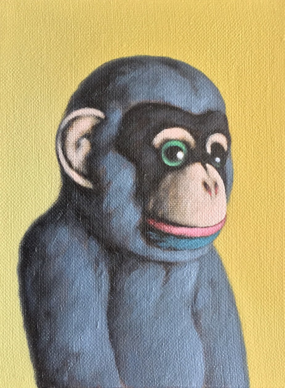 Mauve Monkey on Yellow, 2006 av Peter Jones