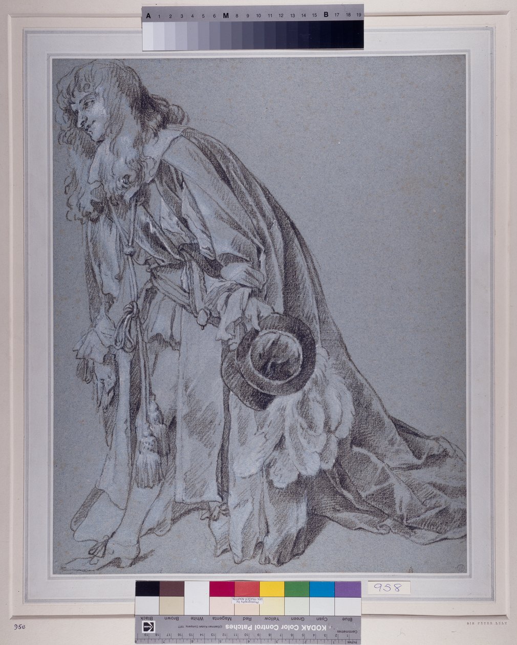 Ærbødig figur (kritt på papir) av Peter Lely