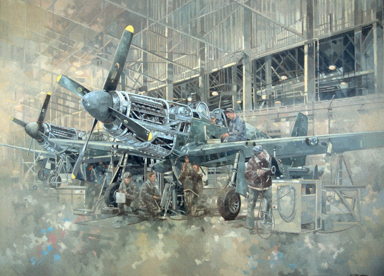 Mustang at Warton (olje på lerret) av Peter Miller