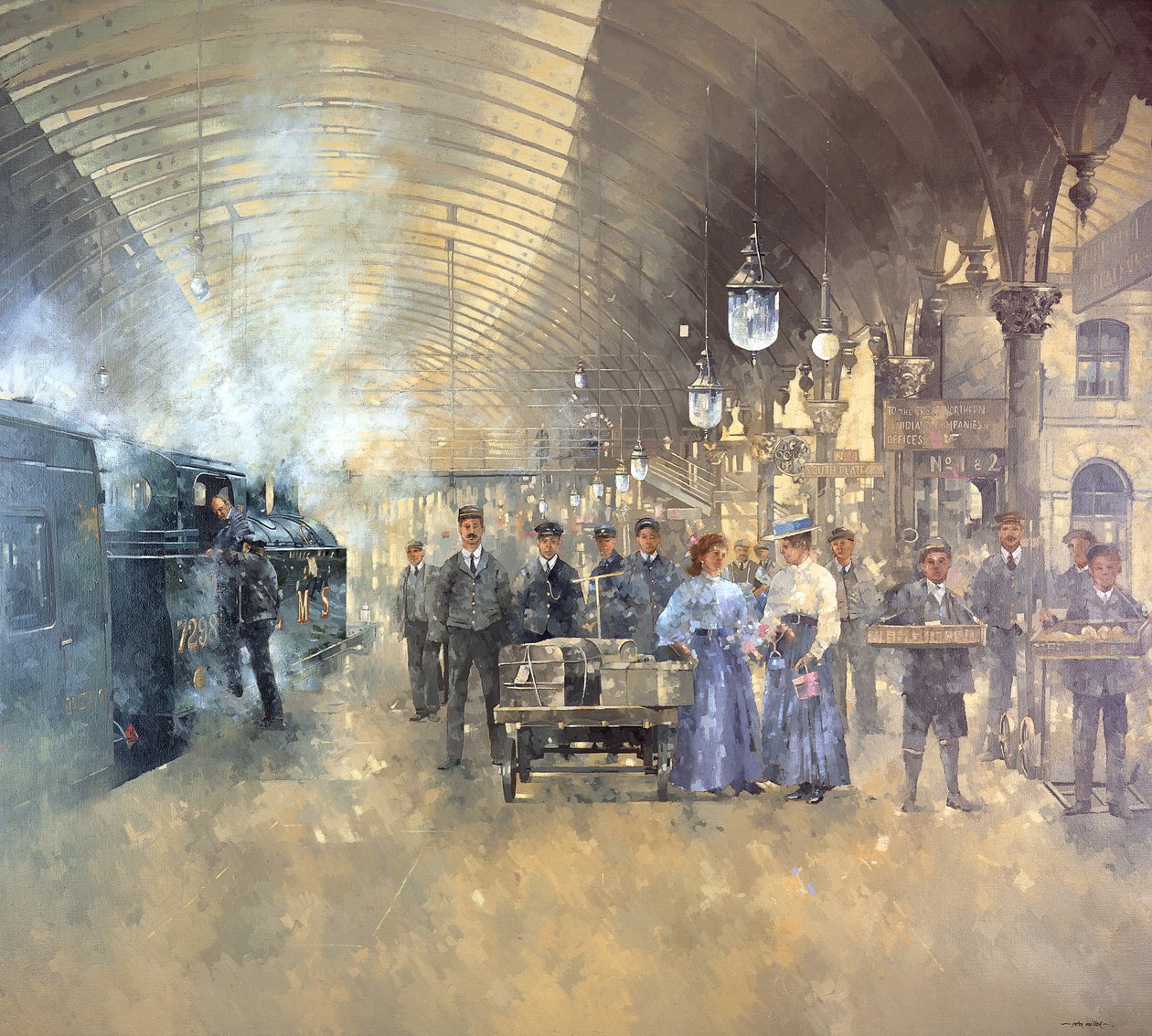 York Railway Station (olje på lerret) av Peter Miller