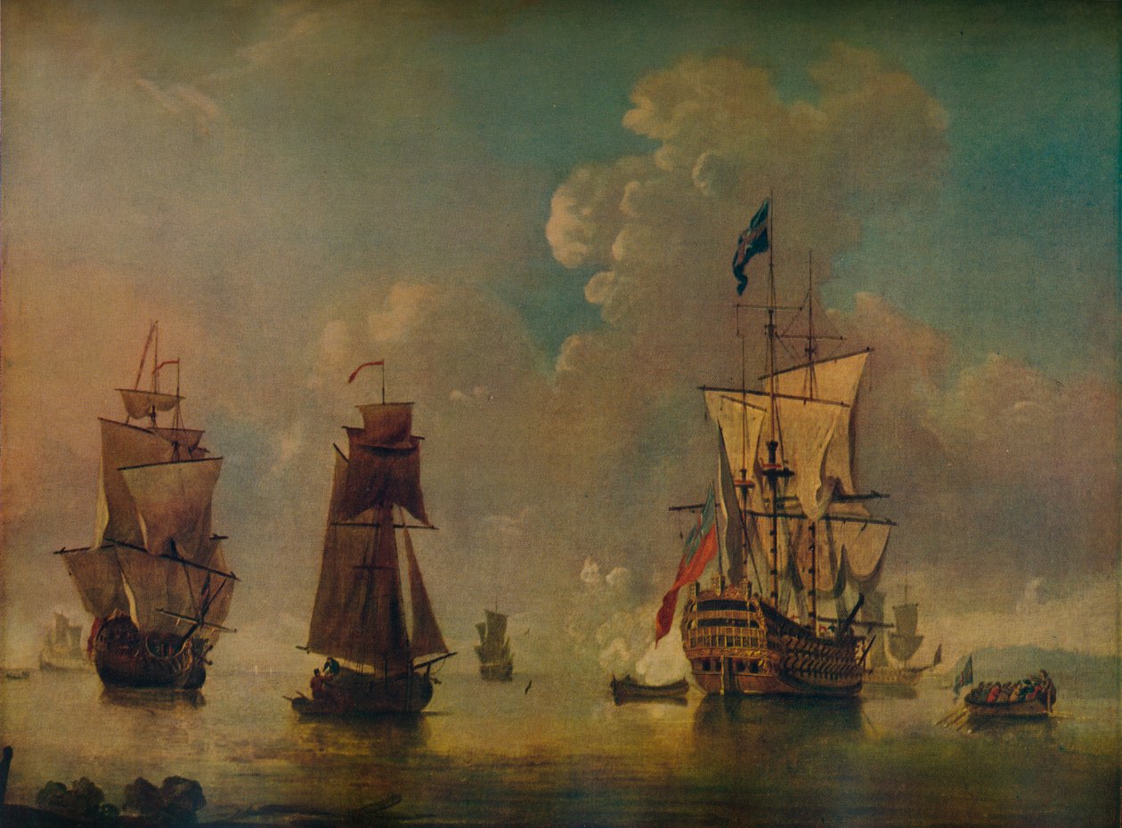 Men of War, c1720 av Peter Monamy