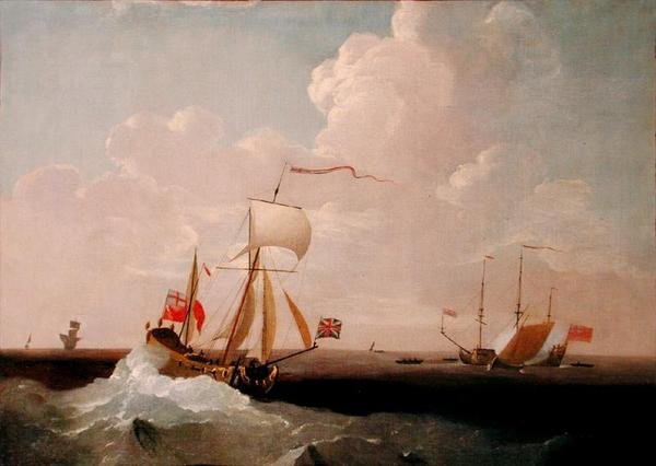 Royal Yacht (olje på lerret) av Peter Monamy