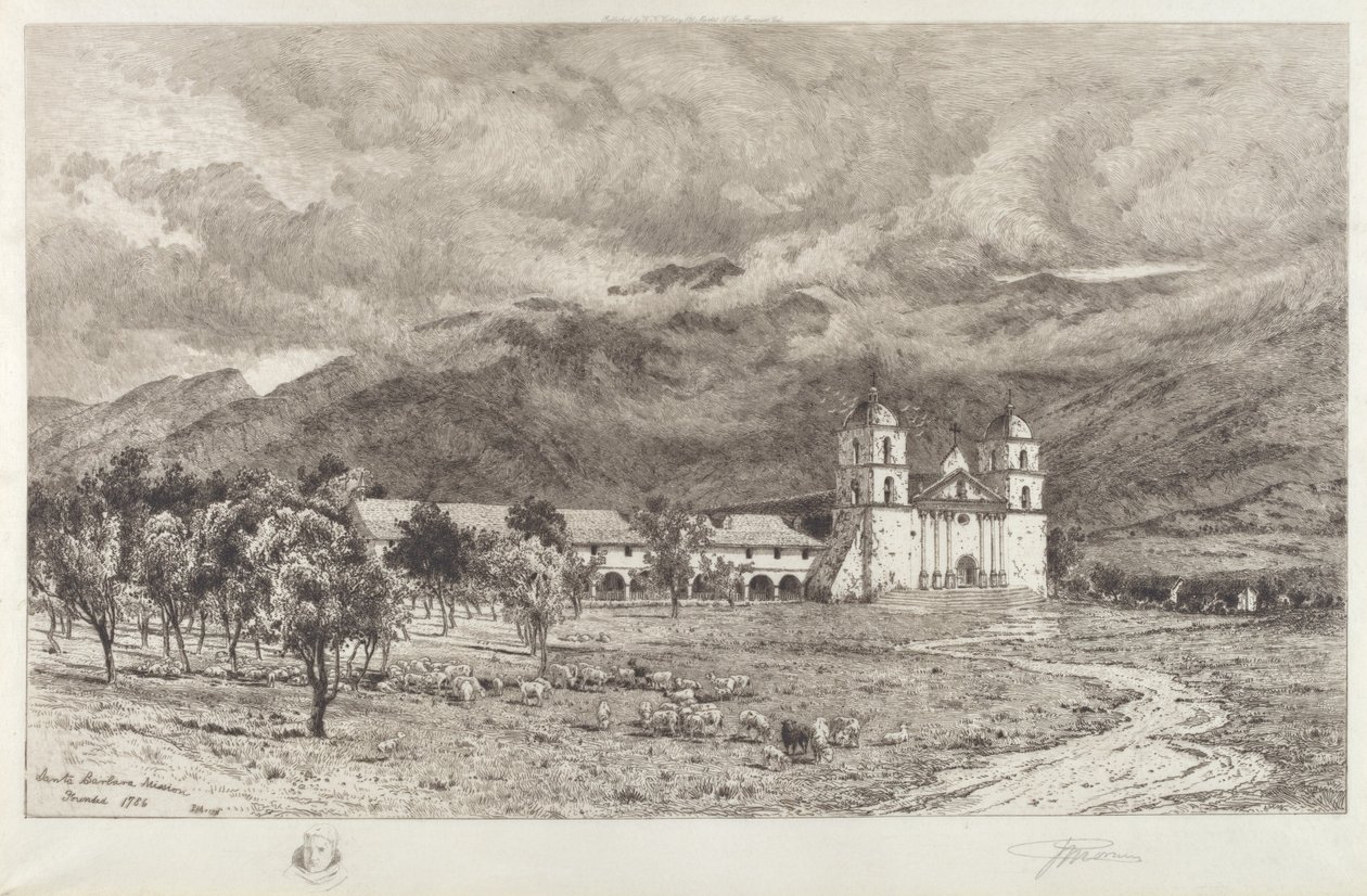 Santa Barbara misjon av Peter Moran