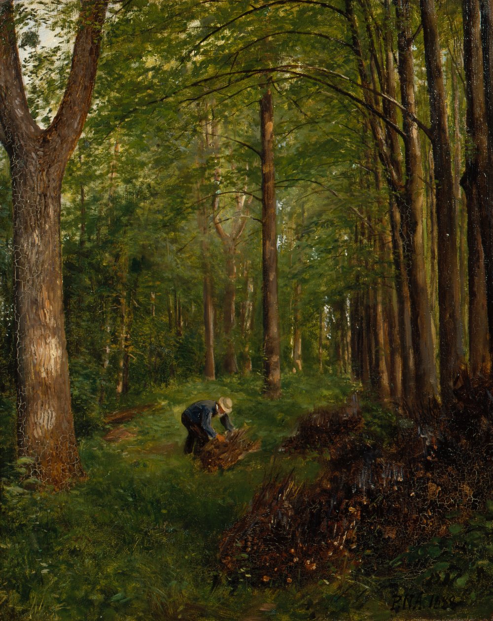Gammel poppel, del av Gulskov hage av Peter Nicolai Arbo