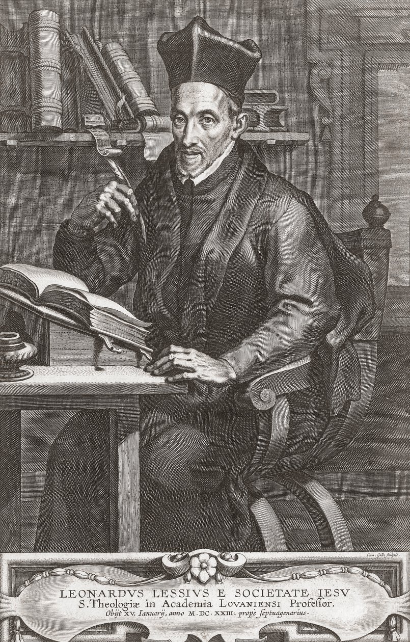 Leonardus Lessius, portrett. av Peter Paul (after) Rubens