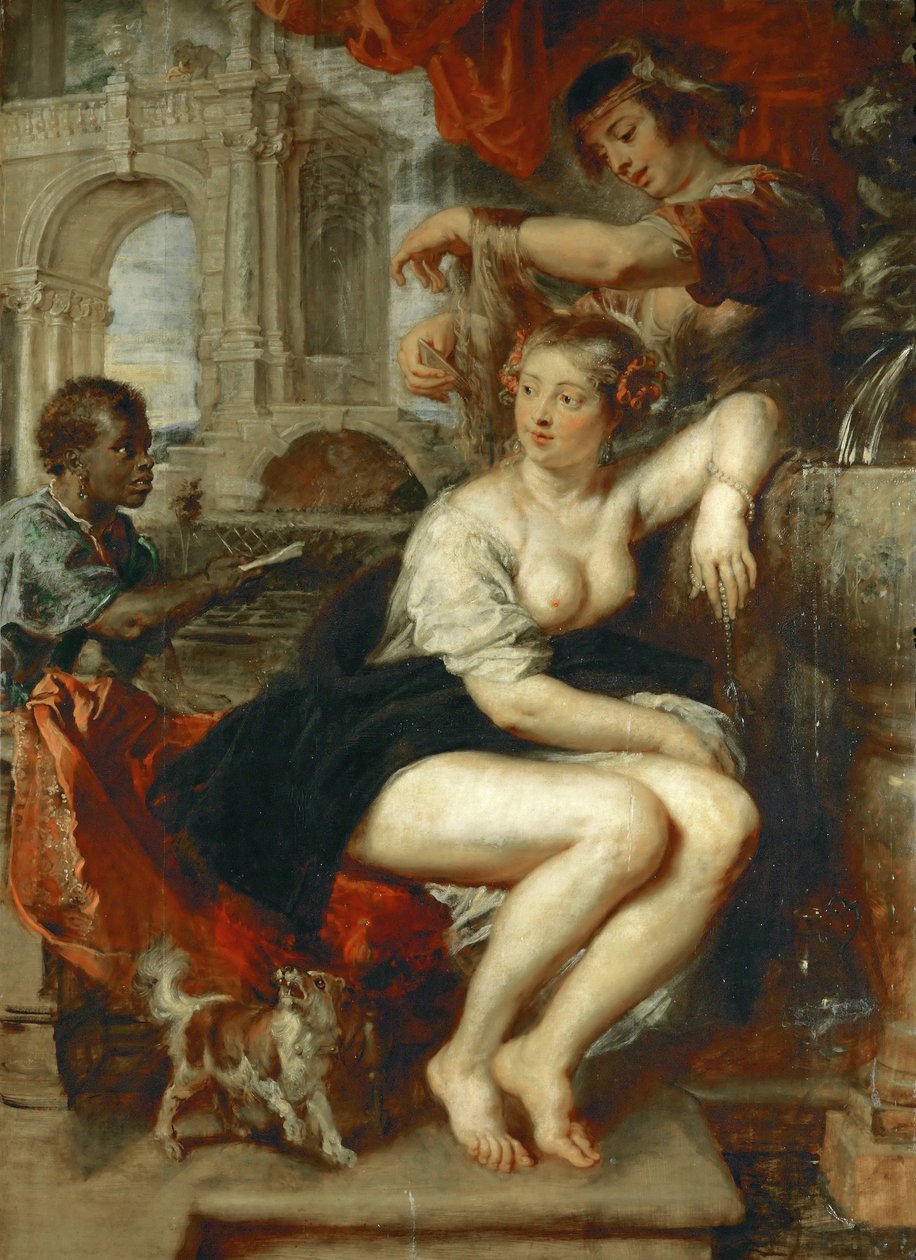 Bathsheba ved hennes bad, ca. 1635. av Peter Paul Rubens