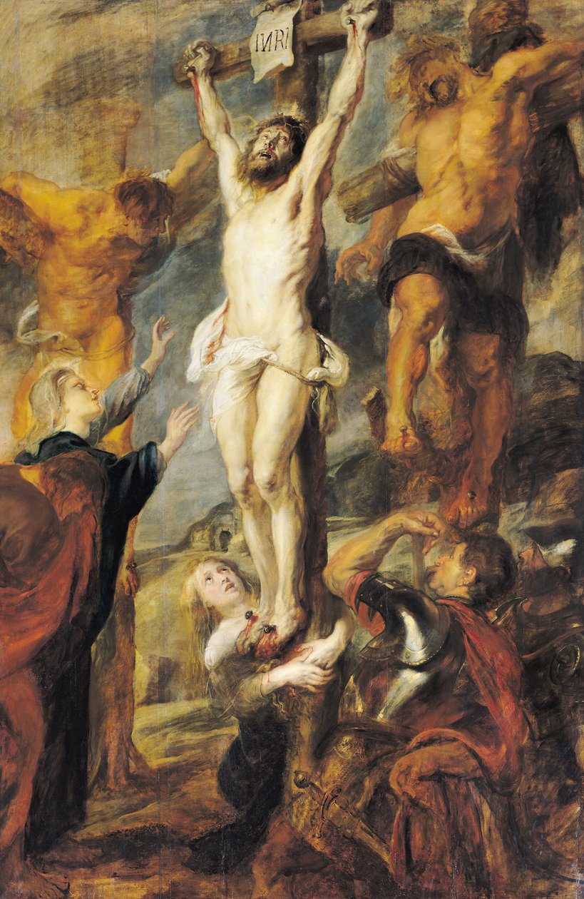 Kristus mellom de to tyvene, ca. 1635 av Peter Paul Rubens