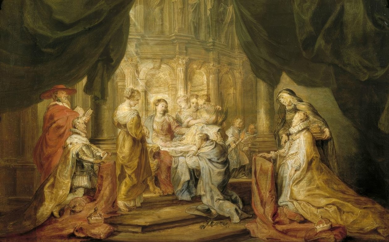 St. Ildefonso mottar kapselen av Peter Paul Rubens