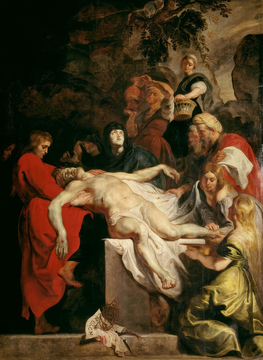 Grablegung Christi av Peter Paul Rubens