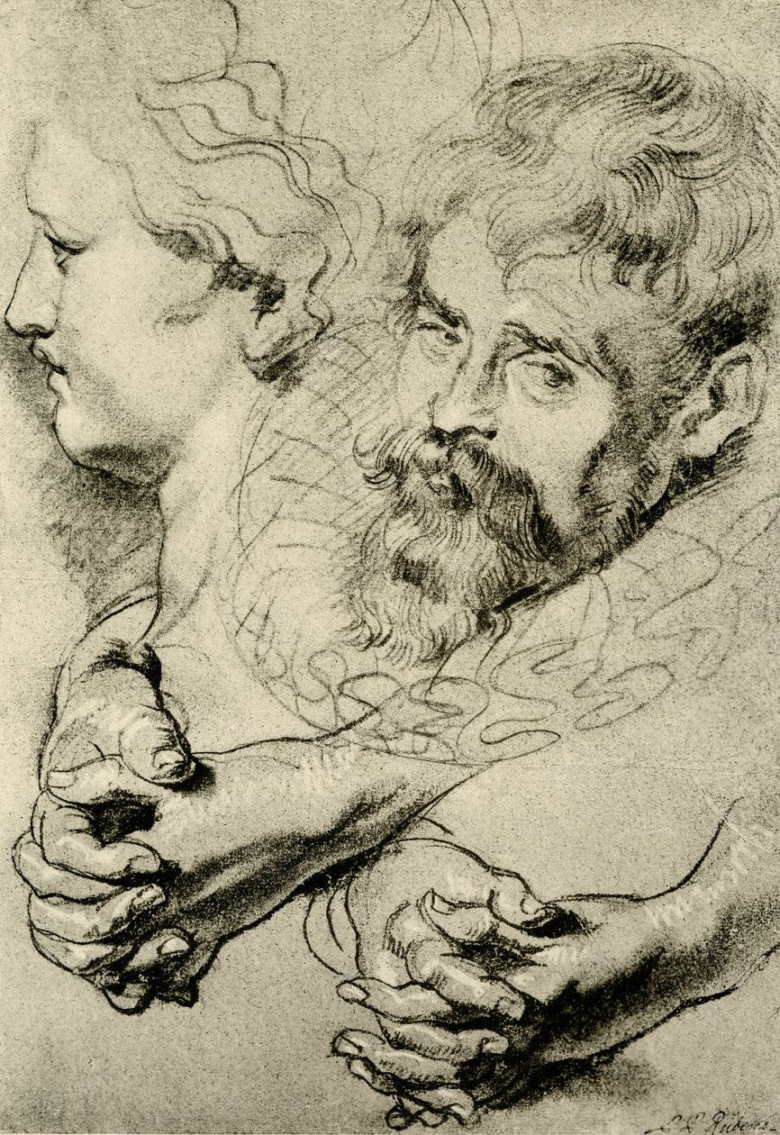 Hode- og håndstudier av Peter Paul Rubens