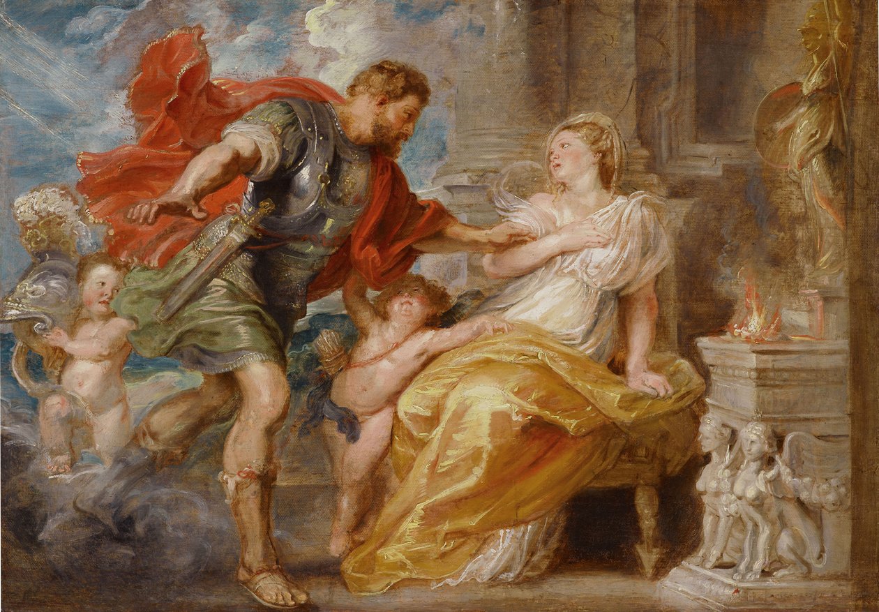 Mars og Rhea Silvia, ca. 1616-1617 av Peter Paul Rubens