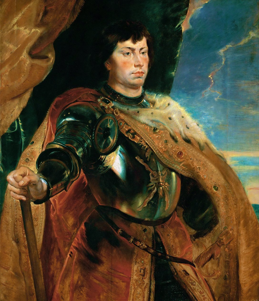 Portrett av Charles the Temerary av Peter Paul Rubens