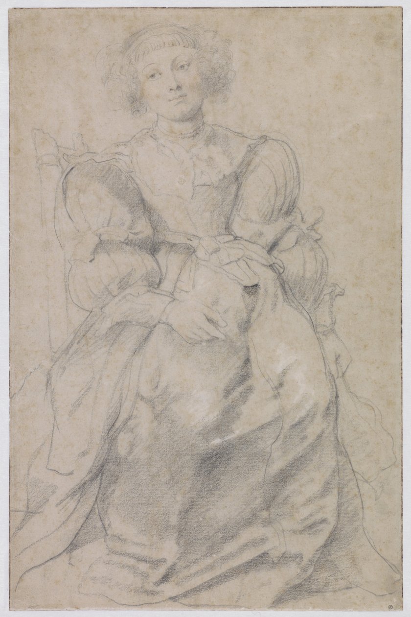 Portrett av Hélène Fourment av Peter Paul Rubens