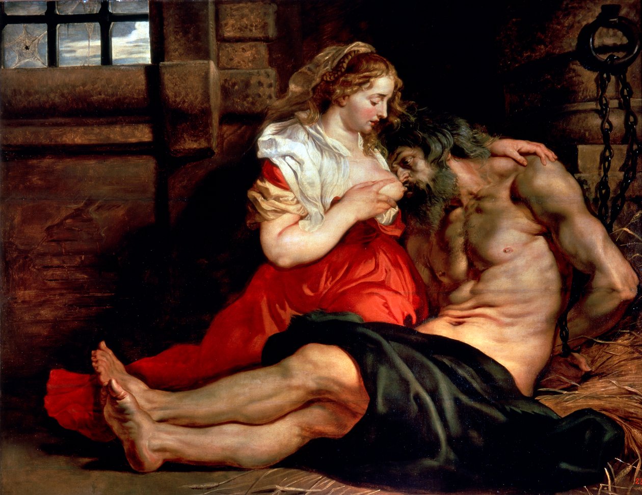 Romersk veldedighet, c1612. av Peter Paul Rubens