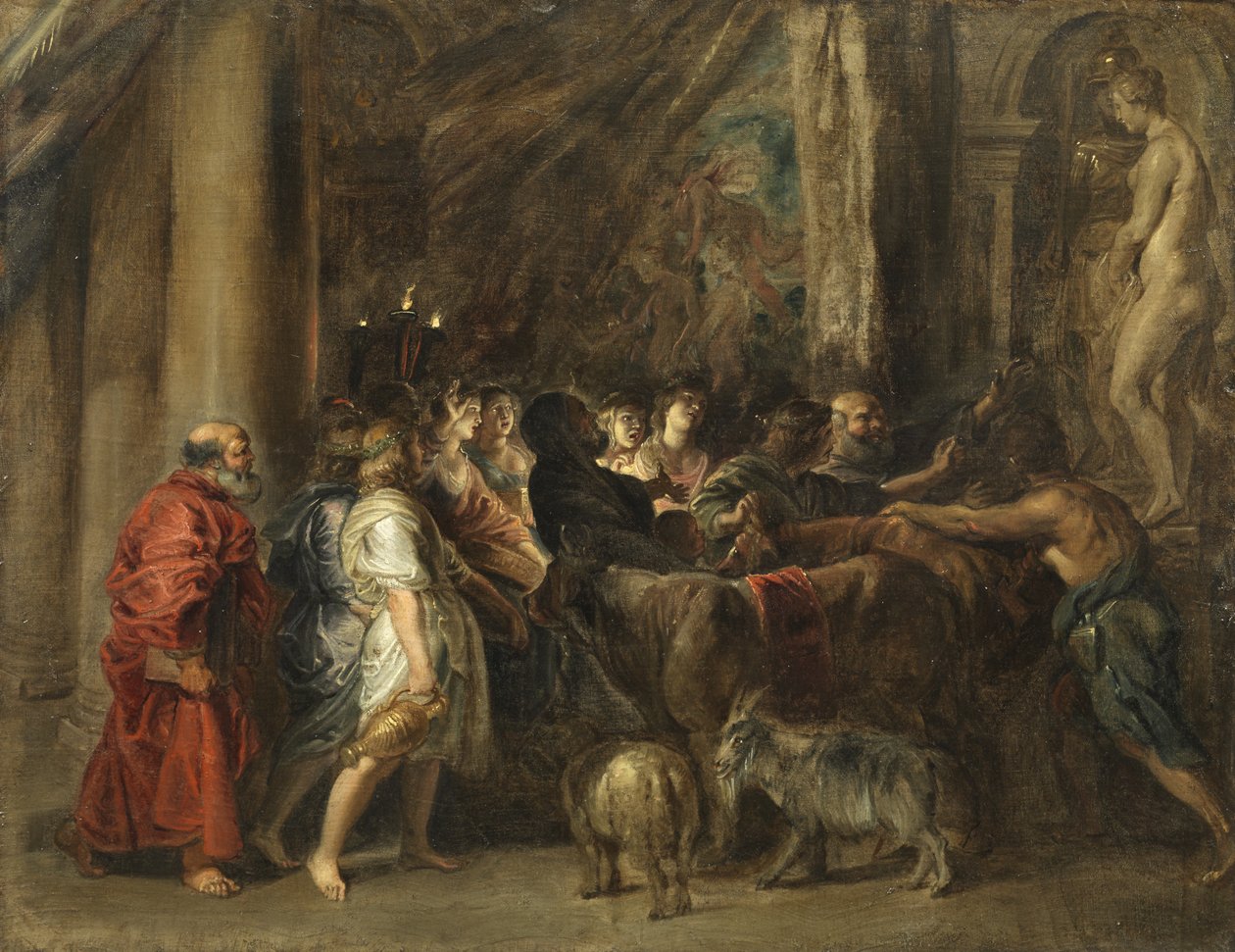Offer i et tempel av Peter Paul Rubens
