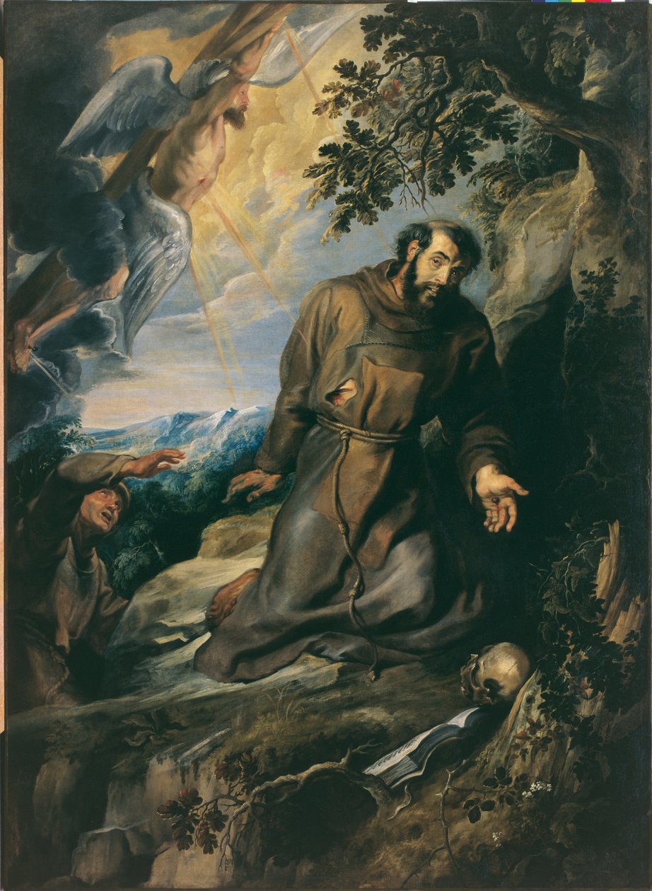 St. Francis mottar Stigmata av Peter Paul Rubens