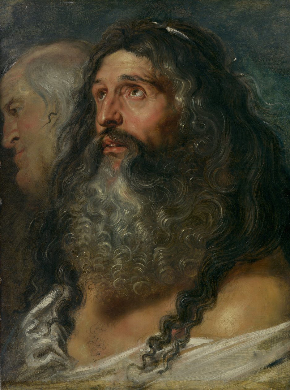 Studie av to hoder, ca. 1609. av Peter Paul Rubens