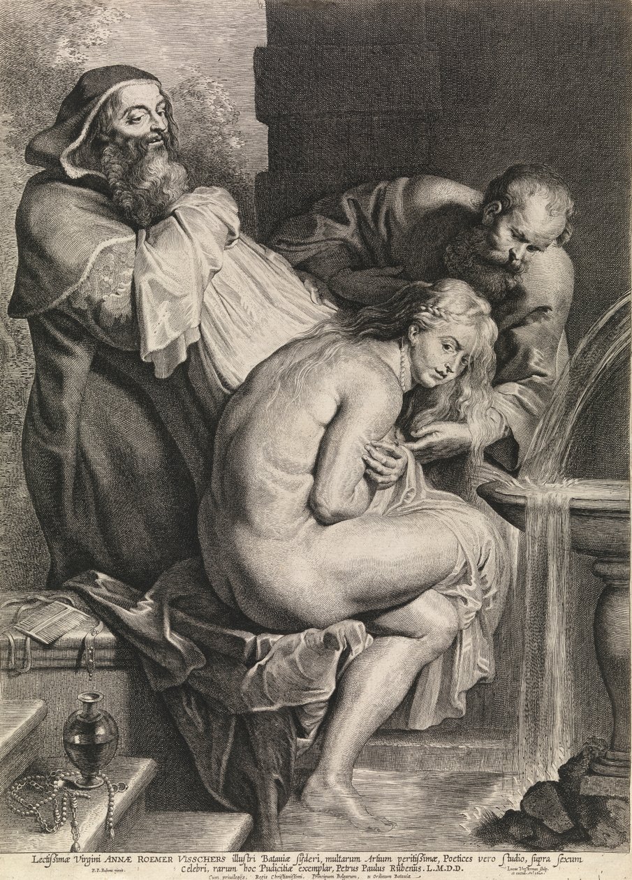 Suzanne og de gamle menn (gravering) av Peter Paul Rubens