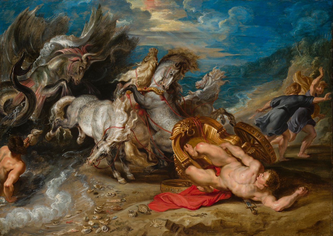 Hippolytus død, ca. 1611-13 av Peter Paul Rubens