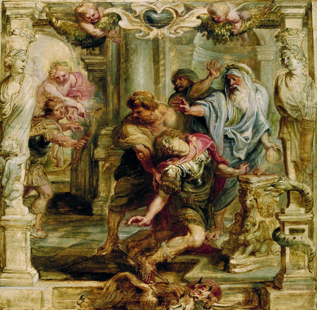 Akilles død, 1630-1635 av Peter Paul Rubens