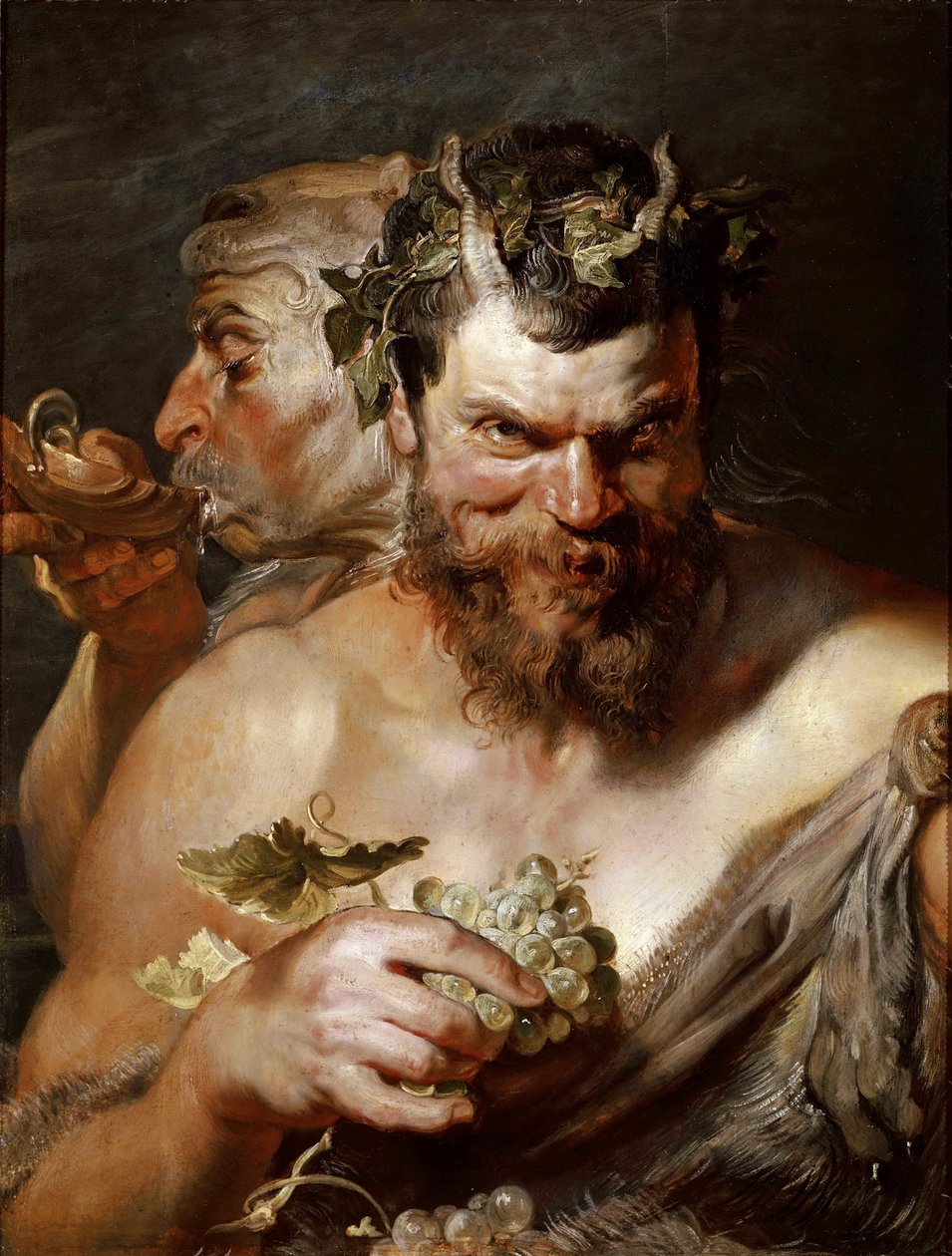 To Satyrer, ca. 1617-1618. av Peter Paul Rubens