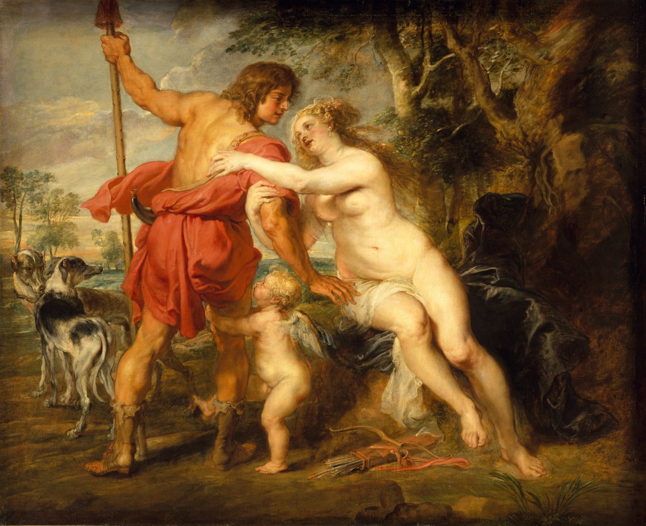 Venus og Adonis, sannsynligvis midten av 1630-tallet. av Peter Paul Rubens