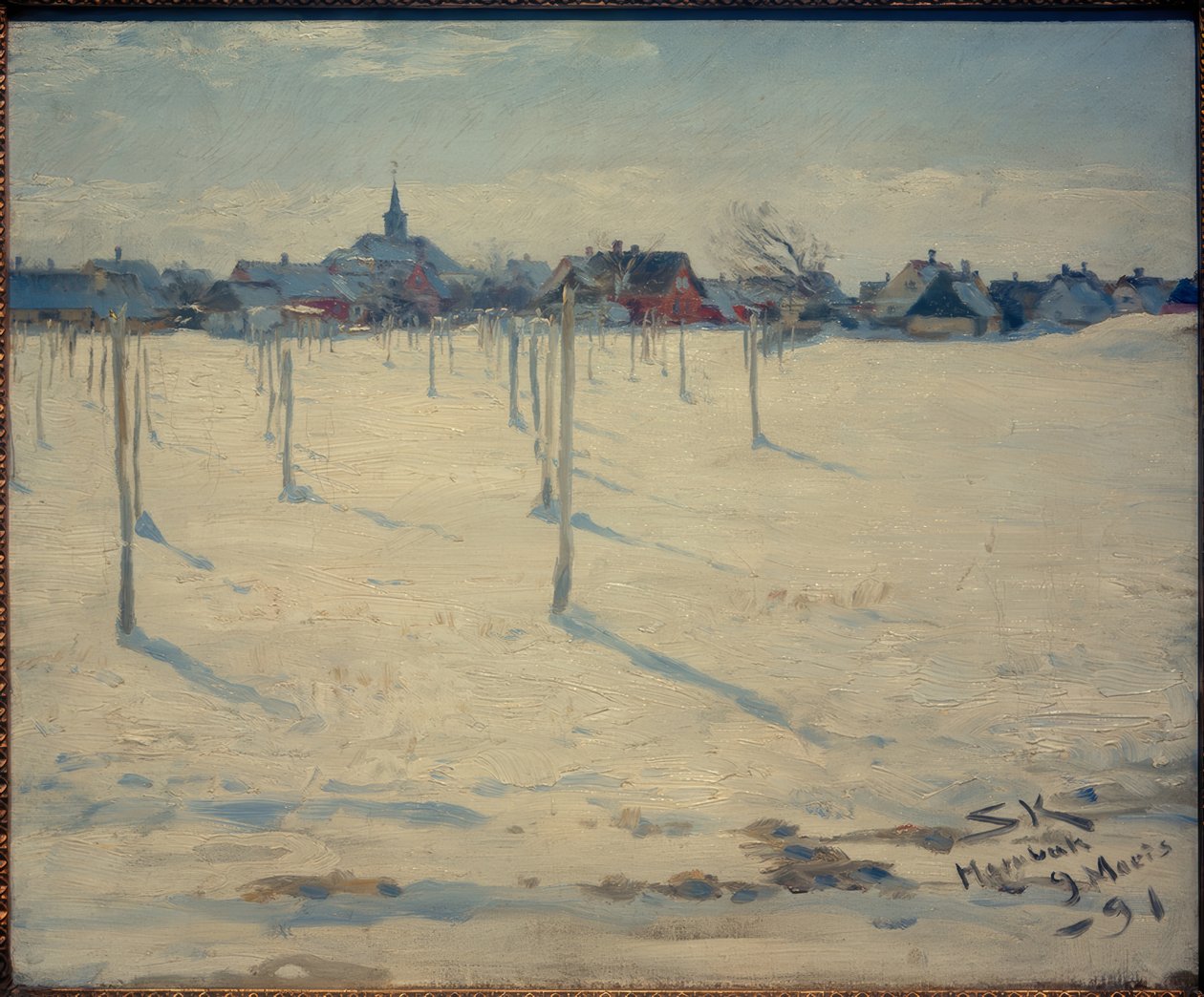 Hornbæk i vinter av Peder Severin Krøyer