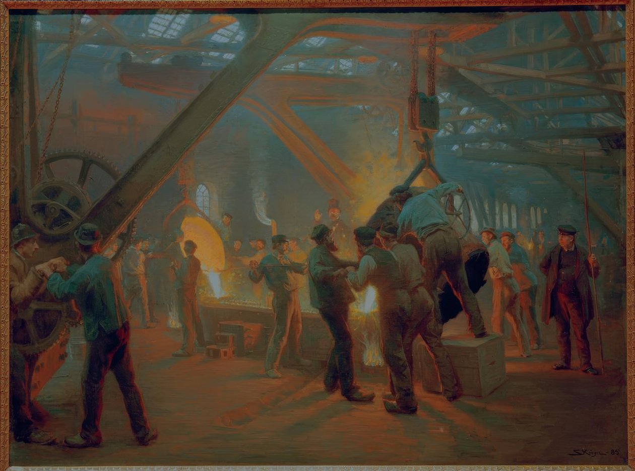 I jernstøperiet Burmeister & Wain av Peder Severin Krøyer
