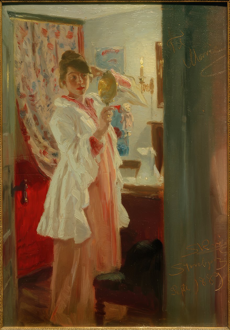 Interiør. Kunstnerens kone av Peder Severin Krøyer