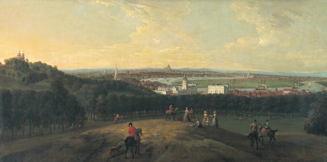 London fra Greenwich Park, 1718. av Peter Tillemans