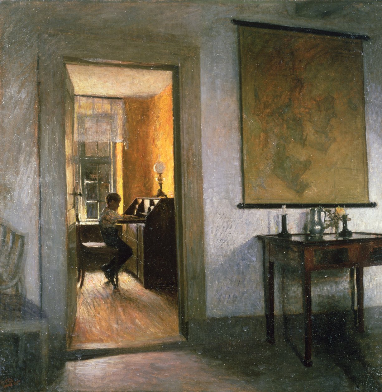 Gutt som studerer av Peter Vilhelm Ilsted