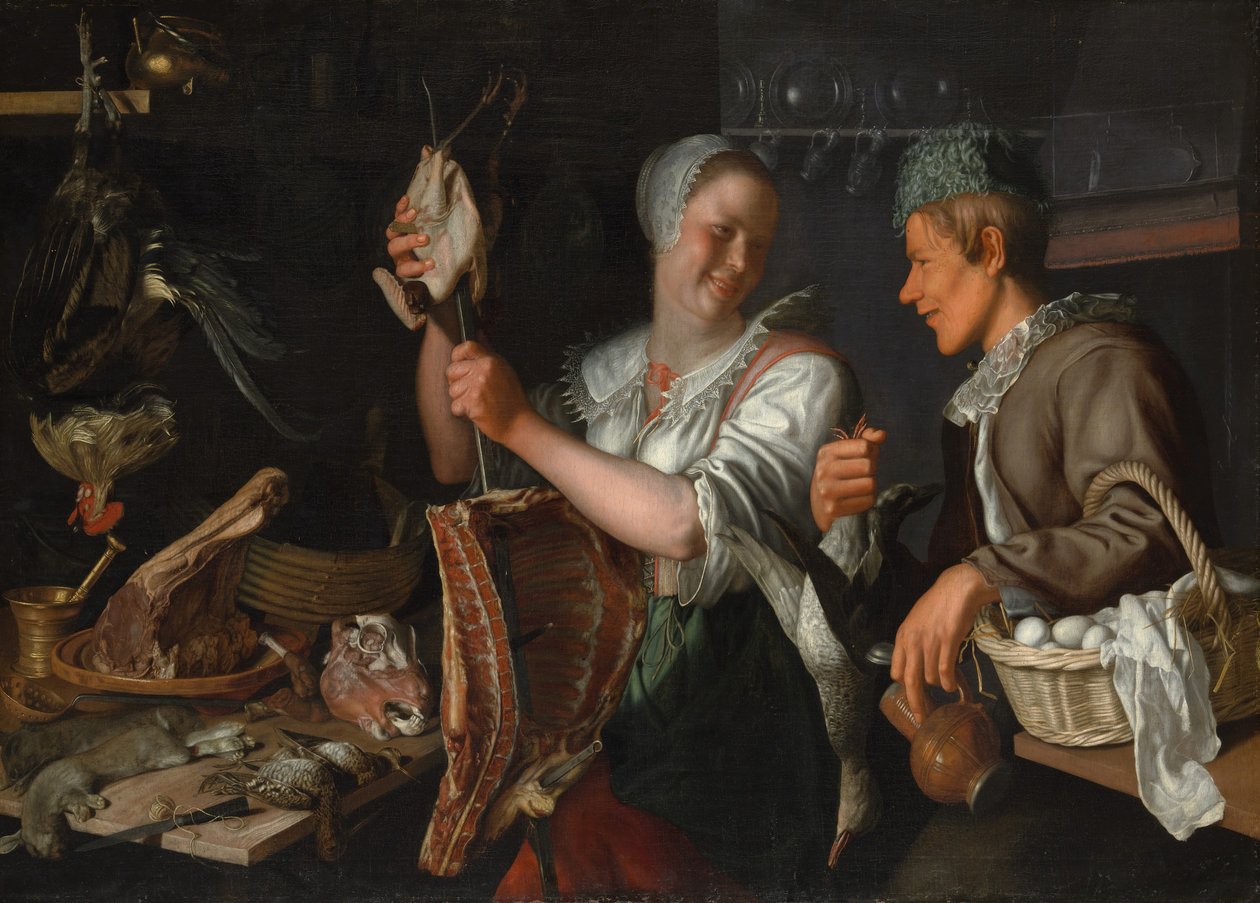 Kjøkkenscene, 1620-tallet. av Peter Wtewael