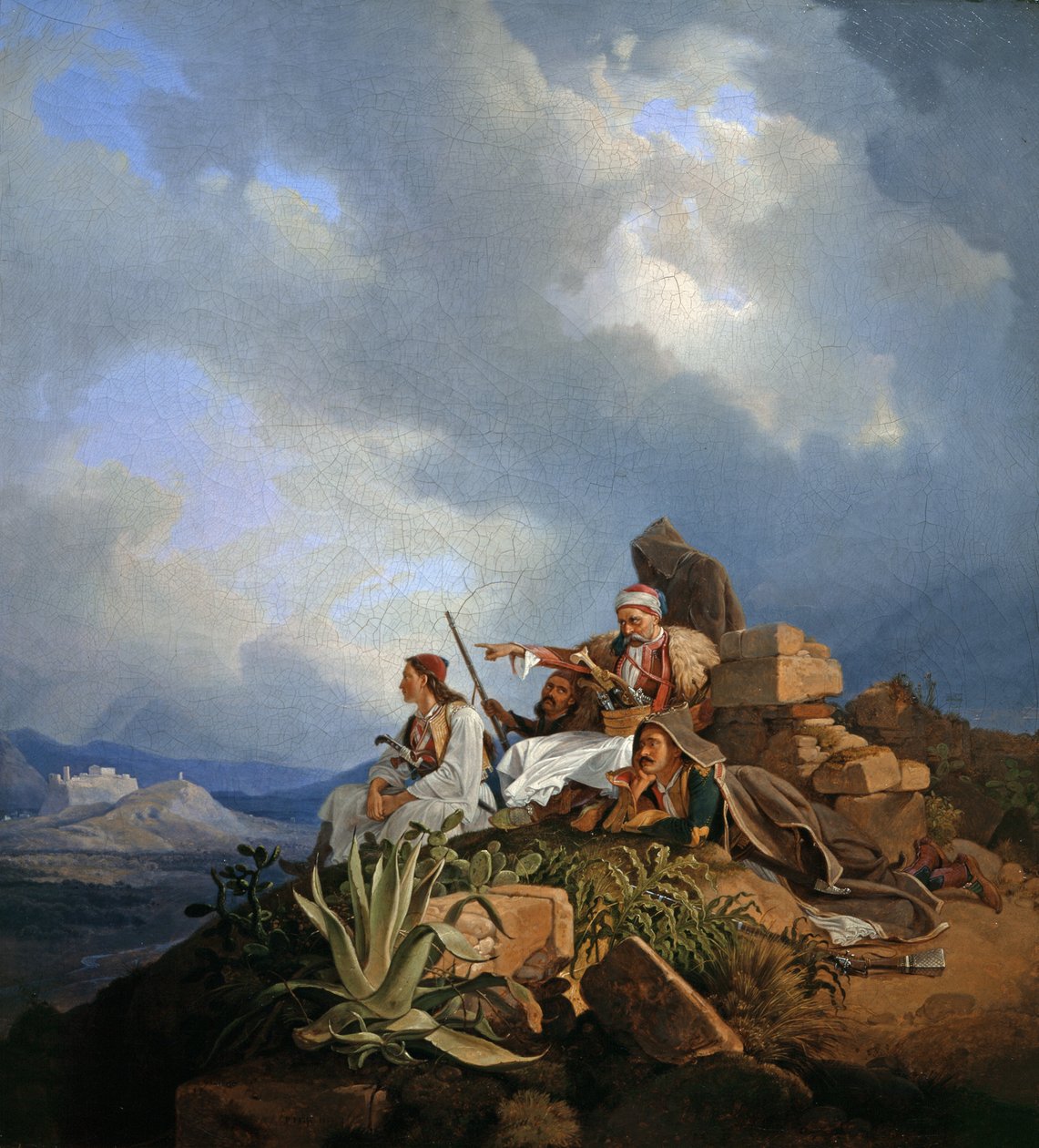 Armatoles nær Athen, 1829 av Peter von Hess