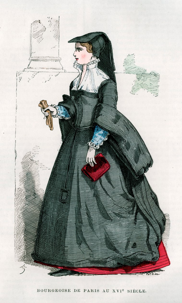 Bourgeoise of Paris, 1500-tallet 1882-1884 av Petit