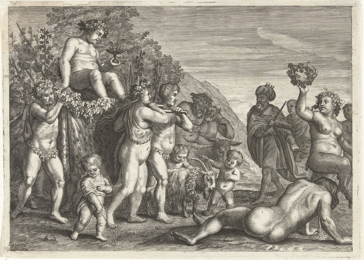 Triomf van Bacchus av Petrus Clouwet (possibly)